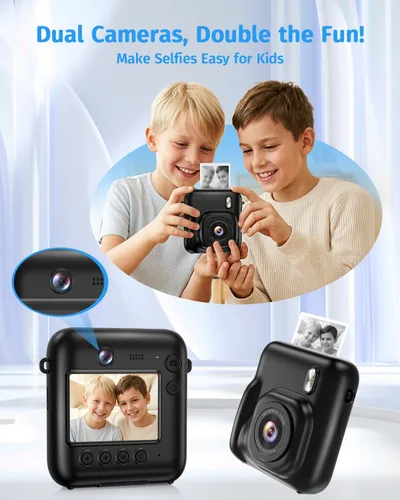 Miniatura 3 de Instant Camera, 1080P Kids Camera for Girls Boys Christmas Birthday Gifts, Dual-Lens Instant Print Digital Cameras for Kids Teens Toddle, 4 Rolls