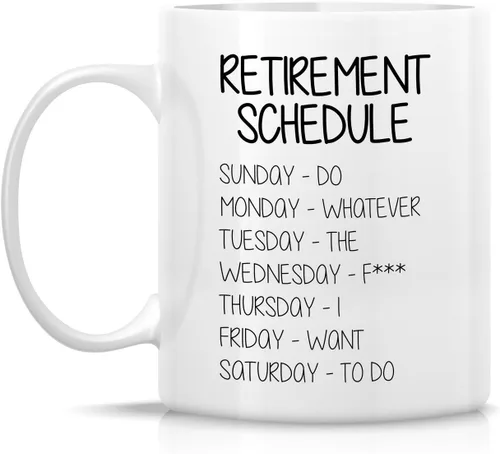 Miniatura 2 de Retreez Taza divertida – Horario de jubilación Do Whatever the Fxxx - Taza de café de cerámica de 11 onzas, divertida, sarcasmo, sarcástico