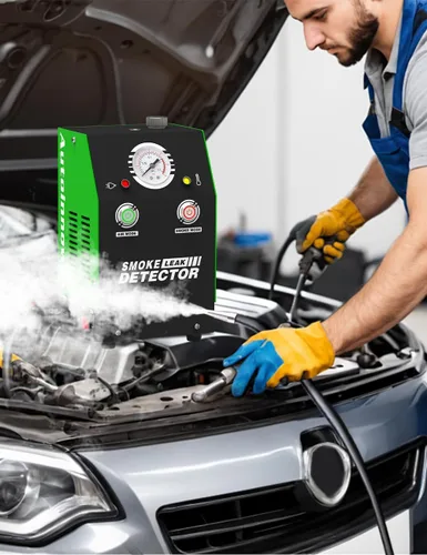 Miniatura 5 de Probador de diagnóstico de humo Evap automotriz - Detector de fugas de vacío de 12 V CC con compresor de aire incorporado para sistema de tuberías