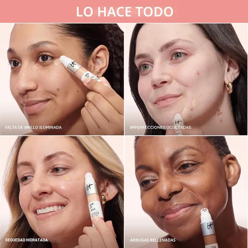 Miniatura 7 de IT Cosmetics Do It All Radiant Corrector - Corrector de maquillaje - Hidrata e ilumina - Cobertura media sin arrugas y acabado radiante - 120 Fair