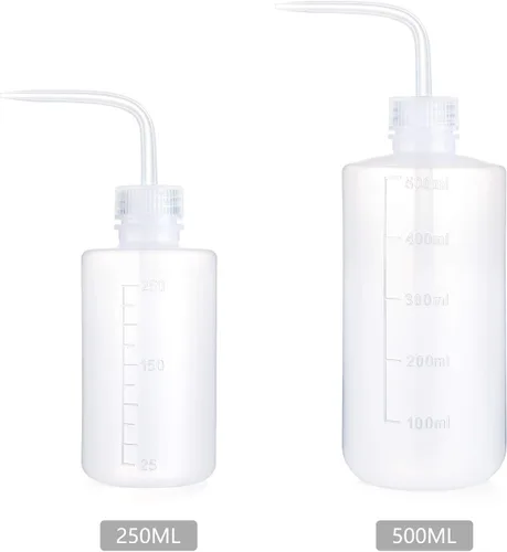 Miniatura 3 de Mkono 2 botellas de agua para regar plantas, flores, suculentas, de plástico, boca curva, para apretar, 8.45 onzas líquidas y 16.91 onzas líquidas