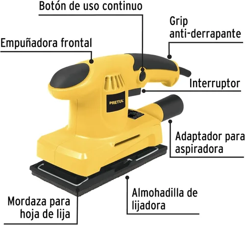 Miniatura 2 de Lijadora orbital, tercera hoja 150 W, Pretul