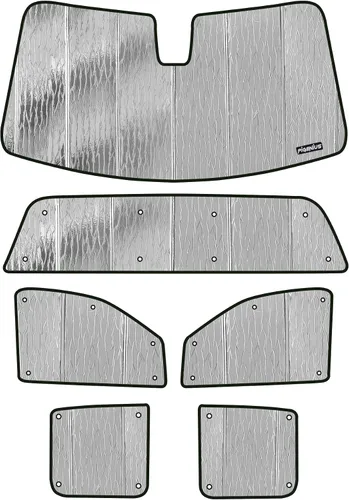 Miniatura 10 de Pigenius Combo de parasol para parabrisas y portón trasero para Chevy Silverado/GMC Sierra 1500/2500/3500 HD 2014-2018 Crew Cab, reversible