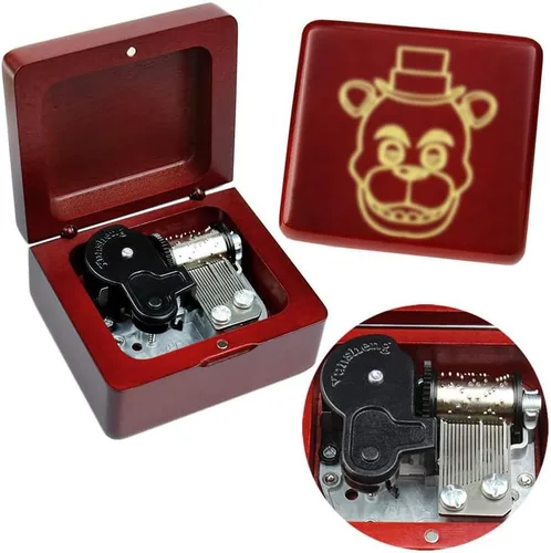 Miniatura 14 de Caja de música Sinzyo con mecanismo de madera tallada clásica, caja musical de regalo para cumpleaños, día de San Valentín, Navidad