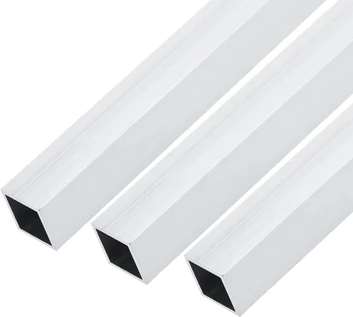 Miniatura 7 de METALLIXITY Tubo cuadrado de aluminio (0.787 in x 0.787 in x 0.059 in x 7.874 in) 3 piezas, tubo de aluminio 6063 - para muebles del hogar