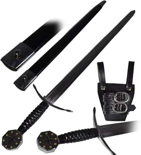 Espada cruzada del siglo XI Full Tang templada batalla lista a mano forjada