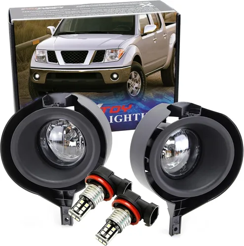 Miniatura 10 de iJDMTOY Kit de faros antiniebla con lente transparente izquierda/derecha con bombillas halógenas, cubiertas de bisel e interruptor de arnés