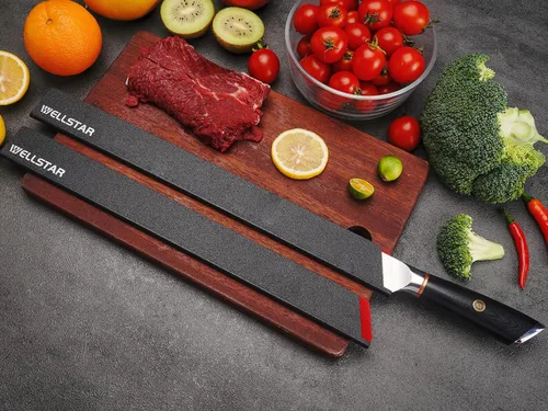 Miniatura 8 de WELLSTAR Juego de protectores de borde de cuchillo, 2 fundas universales de hoja de 14 pulgadas, sin BPA, fundas protectoras de hoja larga de ABS