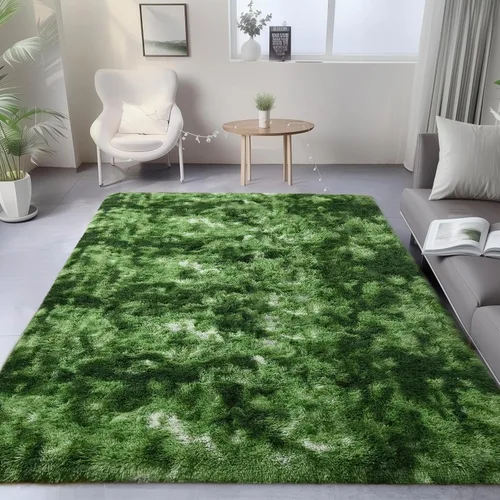 Miniatura 23 de PAGISOFE Alfombras esponjosas de dormitorio de 4 x 6 pies, color negro, alfombra moderna para sala de estar, alfombra lanuda para interiores