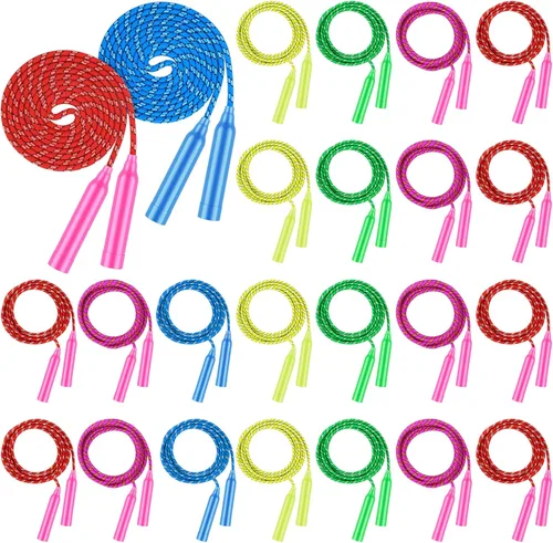 Miniatura 8 de Aneco Cuerda de saltar colorida equipo de ejercicio a granel 7.2 pies de nailon cuerda de salto cuerda de color para ejercicio al aire libre