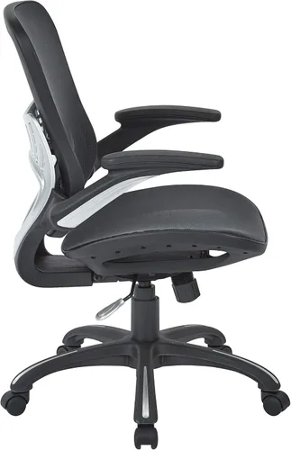 Miniatura 7 de Office Star Riley - Silla de escritorio ventilada para gerente con asiento y respaldo de malla transpirable, base negra con negro