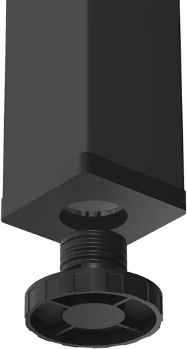 Miniatura 5 de sogesfurniture BHUS-AC3BB-8040 - Escritorio de oficina resistente con certificación BIFMA, teca y negro, BHUS-AC3BB-8040