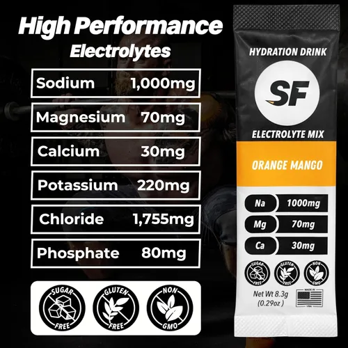 Miniatura 2 de Sota Fuel Performance Hydration Mezcla de bebida en polvo con electrolitos 30 unidades Mango naranja Cero azúcar