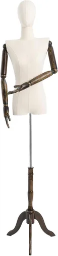 Maniquí de mujer con soporte de trípode ajustable, cuerpo de maniquí de costura para mujer de 61 a 79 pulgadas, cuerpo de maniquí de costura con