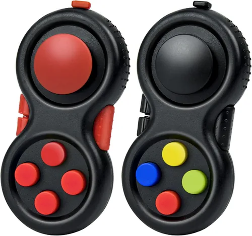 Miniatura 20 de juguete original de concentración Fidget, juego de controlador clásico de goma con 8 funciones Fidget y cordón - Excelente para aliviar el estrés