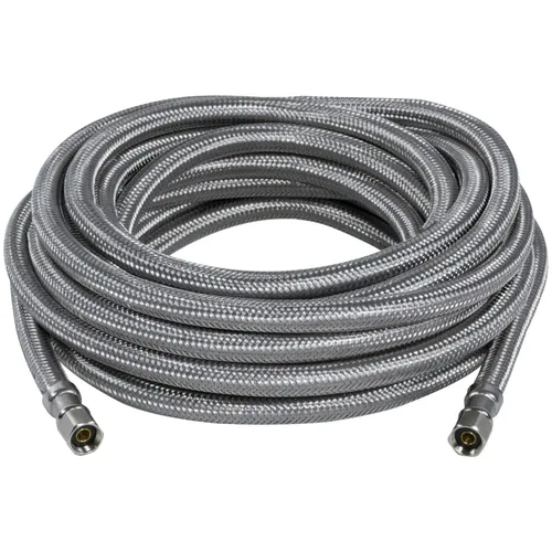 Miniatura 2 de Certified Appliance Accessories Línea de agua para máquina de hielo, 25 pies, núcleo de PVC con acero inoxidable trenzado de alta calidad