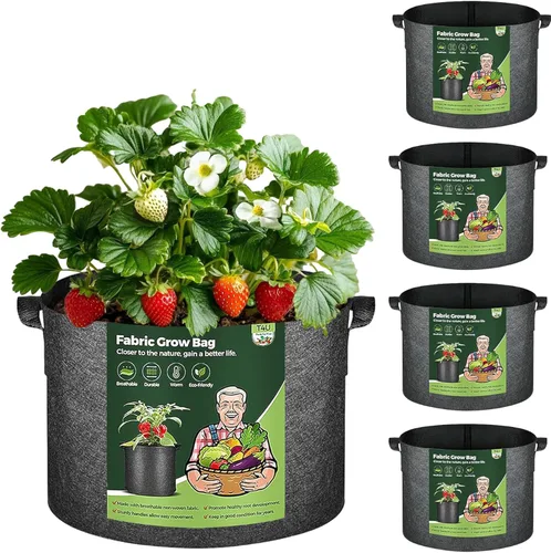 Miniatura 14 de T4U Bolsas de cultivo de 10 galones, macetas de tela para plantas, macetas de patatas, bolsas de jardín para cultivar verduras, bolsas de cultivo