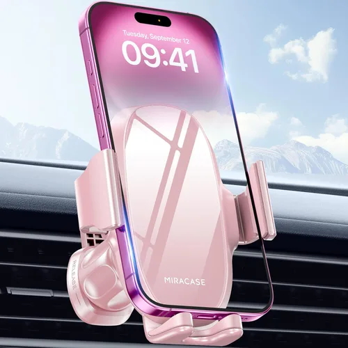 Miniatura 7 de Miracase Soportes de teléfono con abrazadera más ancha mejorada para tu automóvil, soporte de metal con gancho de ventilación de aire para automóvil