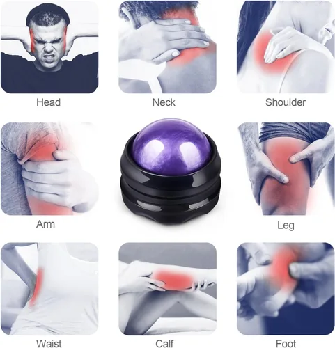 Miniatura 3 de Solacium Rodillo de Masaje Manual - Herramienta de Masaje y Terapia para Músculos Doloridos, Hombros, Brazos, Cuello, Espalda, Pies, Cuerpo, Tejido
