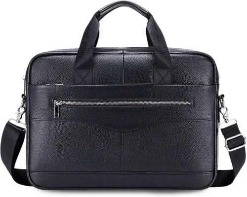 FANDARE Maletín de cuero retro para hombre, bolso de negocios cruzado para computadora portátil