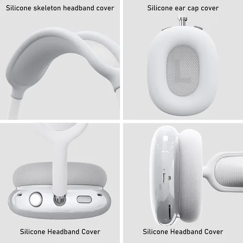 Miniatura 3 de Funda para AirPods Max, funda antiarañazos, funda para orejeras, cubierta para auriculares o diadema para AirPods Max. TPU suave y silicona 3 piezas