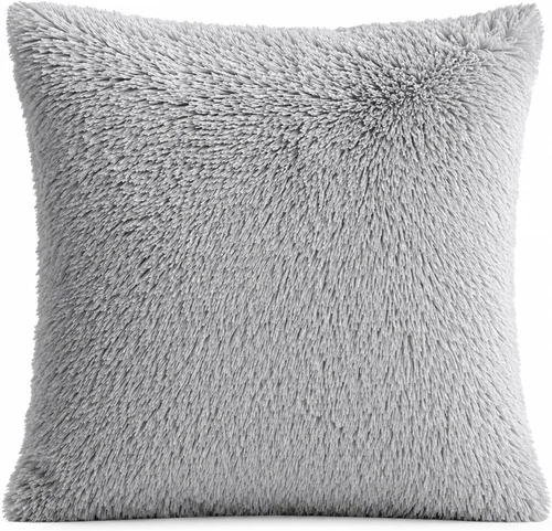 Miniatura 19 de Reafort Juego de 2 fundas de almohada estándar de pelo largo de lujo, piel sintética de 20 x 26 pulgadas con cierre de sobre