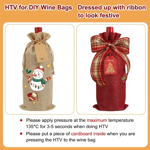 Miniatura 4 de Shintop 12 bolsas de vino de arpillera, bolsas de regalo reutilizables para botellas de Navidad con cordón para bodas, catas a ciegas, cumpleaños