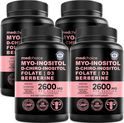Miniatura 11 de Suplemento complejo de inositol 14 en 1 para mujeres, inositol mio y D-Chiro 40:1 con folato, vitamina D3, zinc, magnesio y botánicos para apoyo
