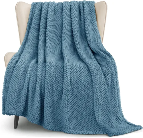 Miniatura 38 de Whale Flotilla Manta de forro polar extra grande para sofá, 50 x 70 pulgadas, manta jacquard suave y esponjosa para todas las estaciones, ligera