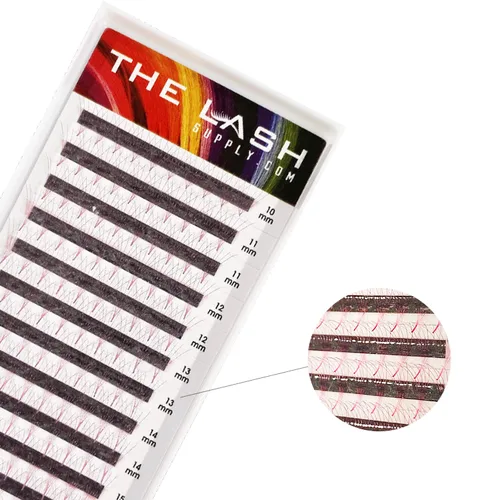 THE LASH SUPPLY 120 abanicos de Halloween, extensiones de pestañas de color prefabricadas 6D, rizo CC, longitud de mezcla de 0.39 a 0.63 pulgadas,