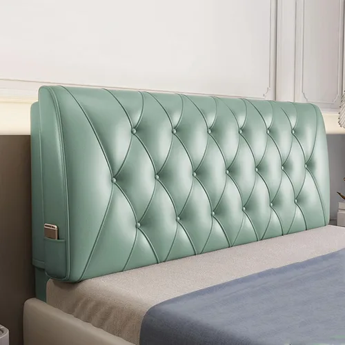 Miniatura 9 de ZZYY Cabecera tapizada de piel sintética suave con botones para cama de tamaño doble/Queen/King, funda suave de soporte con cabecera, gris, Queen/59