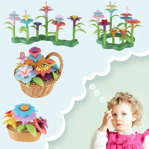 Miniatura 7 de BIRANCO. Juguetes de construcción de jardín de flores - Construye un ramo de arreglos florales para niños pequeños y niños regalos para niñas de 3