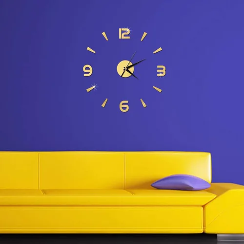 Miniatura 2 de Pilipane Reloj de pared sin marco, decoración de reloj de espejo acrílico, calcomanías de reloj de pared sin marco, reloj de pared de bricolaje
