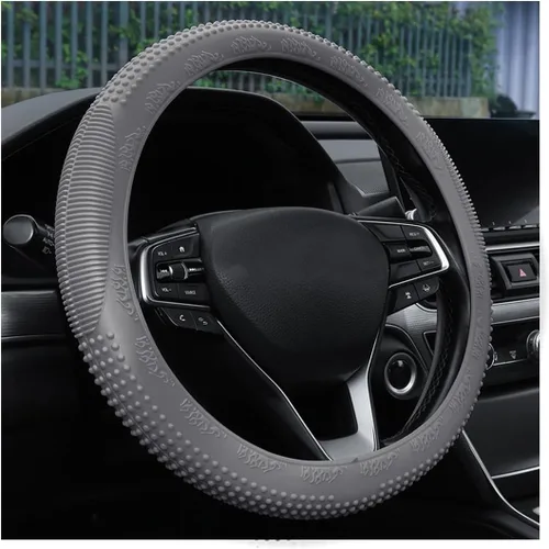 Miniatura 7 de Funda para volante Bittwee, protector de volante de silicona para coche, cubiertas antideslizantes y sin olor para volante, universal de 14-15