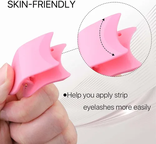 Miniatura 3 de Herramienta aplicadora de pestañas de 1.378 in de ancho, 1 pinza para pestañas postizas, color rosa