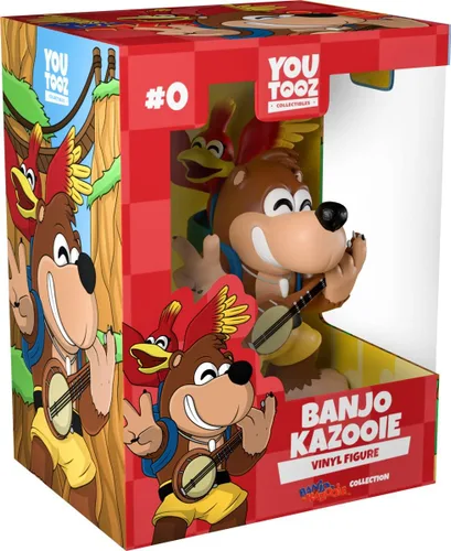 Miniatura 2 de Youtooz Figura de vinilo de Banjo Kazooie, figura de acción de 4.5 pulgadas, Banjo el oso con su amigo Kazooie The Red Bird – Colección de figuras