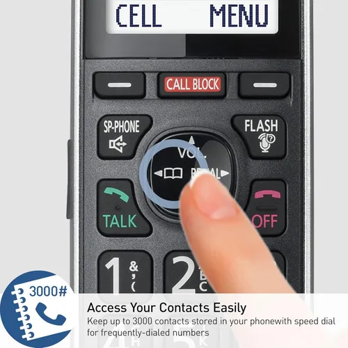 Miniatura 8 de Panasonic Link2Cell Teléfono con Cable e Inalámbrico Expandible con Sistema de Contestación Digital y Bloqueador de Llamadas Inteligente, Una Unidad