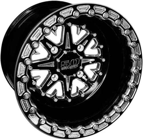 50 Caliber Racing Beadlock - Rueda todoterreno para Polaris RZR XP 1000 Turbo S/General – Llanta de aluminio negro 4 x 156, rueda de alto