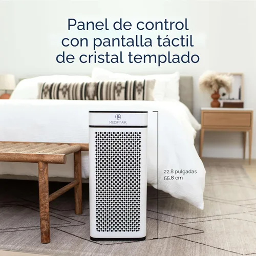 Miniatura 3 de Purificador de aire Medify MA-40 con filtro True HEPA H13 Cobertura de 167 metros cuadrados en 1 hora para humo, incendios forestales, olores