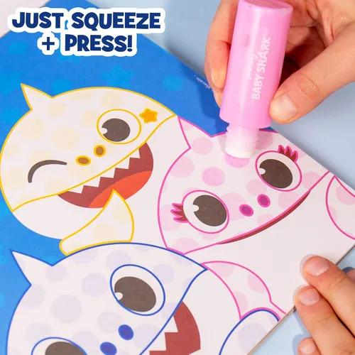 Miniatura 4 de Horizon Group USA Baby Shark Dot - Bloc de arte y marcadores, bloc de pintura de actividades encuadernadas en espiral, dabbers aptos para viajes