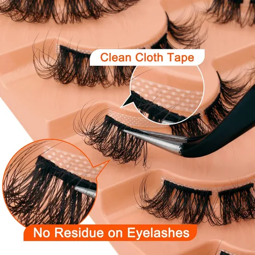 Miniatura 3 de Extensiones de pestañas de racimo naturales, rizado D, pestañas postizas individuales y dispersas, para colocar en casa, multipack de extensiones