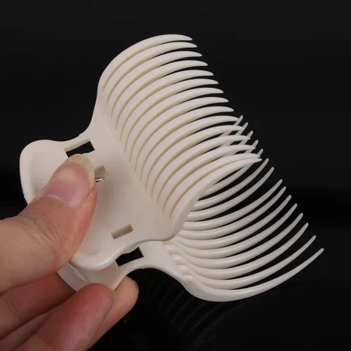 Miniatura 4 de Tbestmax 24 clips de rodillo caliente para rizador de pelo, clip de garra, reemplazo de sección de cabello para mujeres y niñas, color blanco