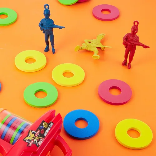 Miniatura 5 de 60 piezas de disco de espuma de juguete de disco de espuma voladora para control remoto robot juguete, rojo, azul, amarillo, verde