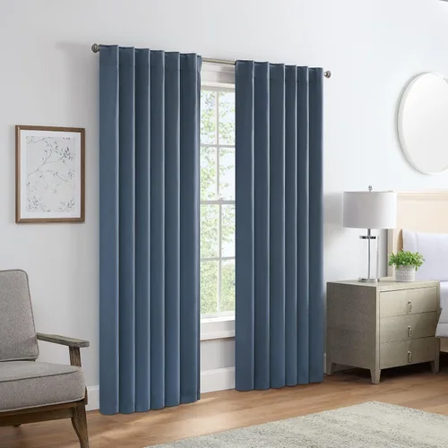 ECLIPSE Langley - Cortinas de triple tejido para oscurecimiento de habitaciones con bolsillo para cortinero (2 paneles), 52 x 108 pulgadas, color