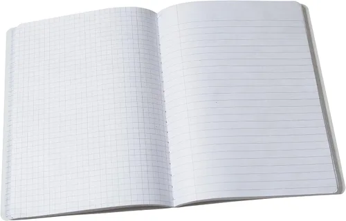 Miniatura 3 de Pacon Libro de composición con doble raya, gris oscuro, cuadrícula de 1/4 pulgadas y 3/8 pulgadas de ancho a rayas de 9-3 ⁄4 pulgadas x 7-1⁄2