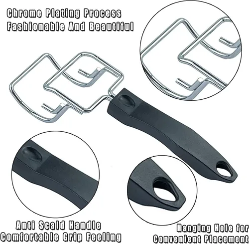 Miniatura 5 de Extractor de bandeja de horno tostadora de convección para freidora de aire, extractor de parrillas, clip para parrillas, clip para horno, clip