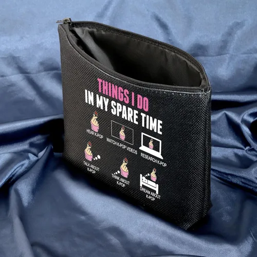Miniatura 4 de MEIKIUP Divertido regalo K-pop amante mercancía K-pop Drama coreano Fan Gift K-Drama mujeres bolsa de maquillaje