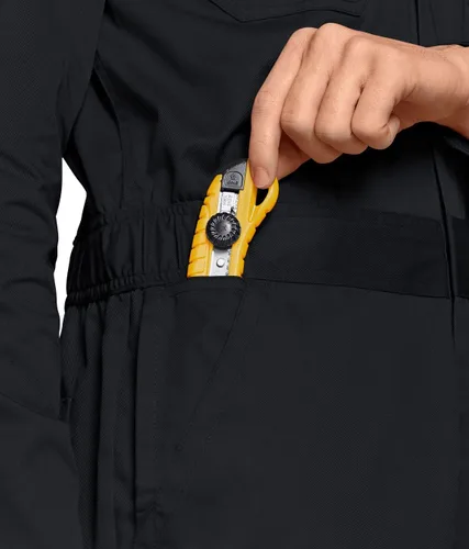 Miniatura 5 de CQR - Overol para hombre con manga corta, cremallera frontal, múltiples bolsillos, resistente a las manchas y a las arrugas