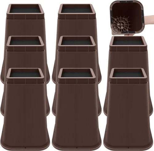 Miniatura 7 de Elevadores de Cama de Servicio Pesado, Elevadores de Muebles Ajustables de 8 Pulgadas, Soportes de Elevación Antideslizantes