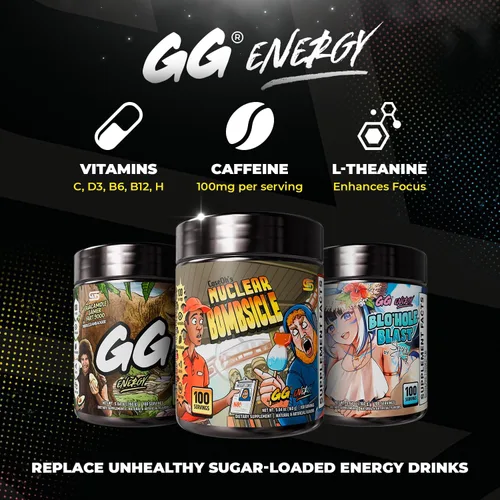 Miniatura 5 de Gamer Supps GG® Energy - CaseOh's Nuclear Bombsicle por CaseOh (100 porciones) - Energía de juego compatible con Keto y mezcla nootrópica, sin